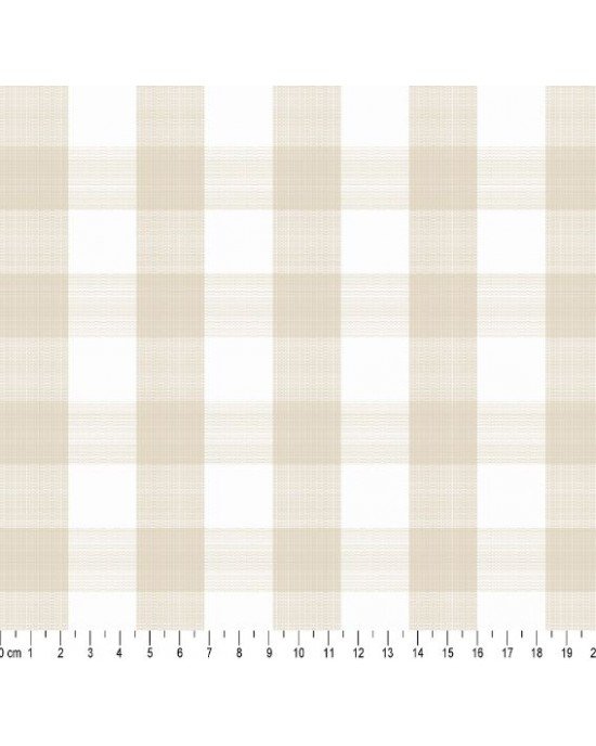 Tecido Fio Tinto Xadrez 30XM cor - 1059 (Bege)